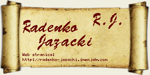 Radenko Jazački vizit kartica